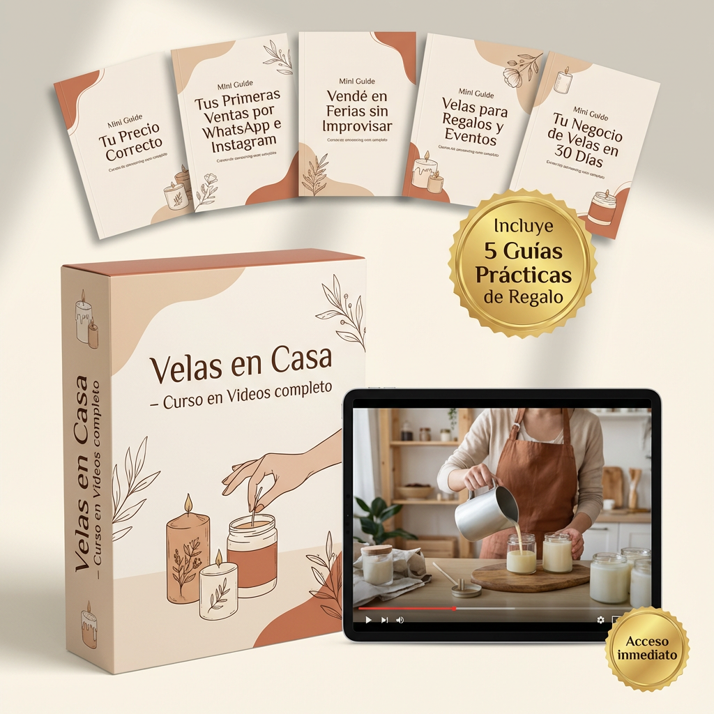 Velas en casa: Curso en Videos Completo + Sistema Velas Rentables